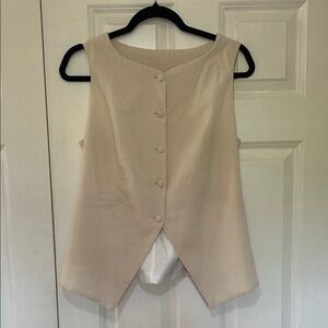 Chic Beige Button-Down Blouse